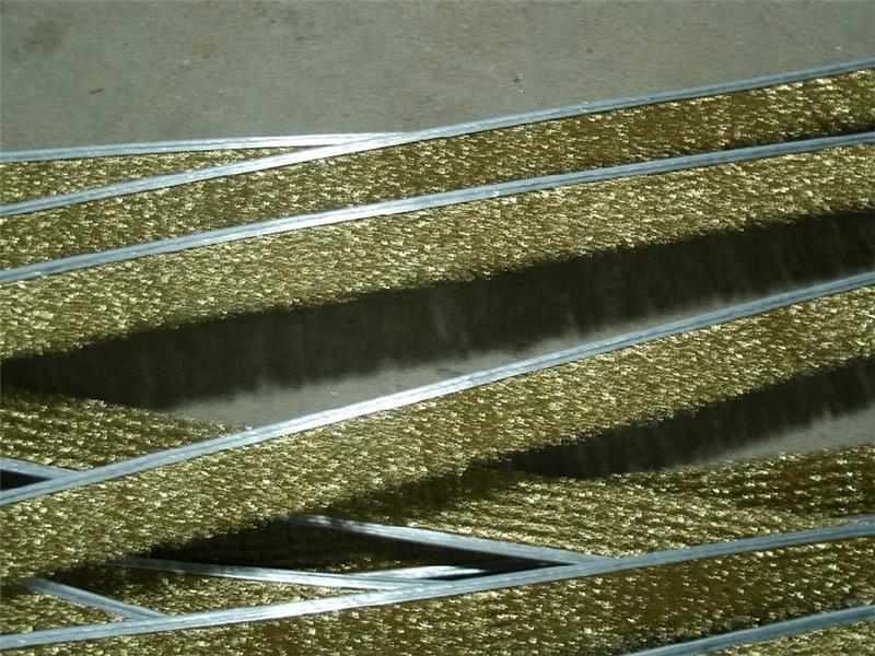 鋼帶鋼絲條刷（鍍銅鋼絲，厚度3到8mm不等）